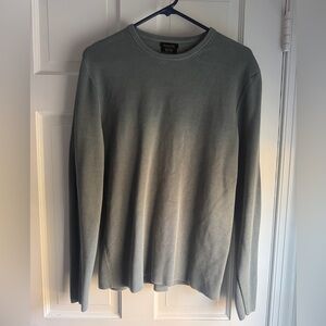 Massimo Dutti Men's Crewneck Shirt 100% Extra Fine Cotton in Green